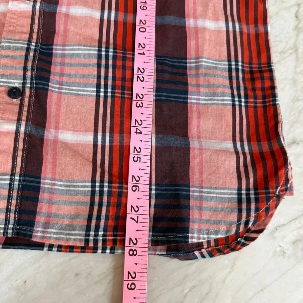 Levi's vintage men’s cotton blend short-sleeve button-down shirt plaid size S